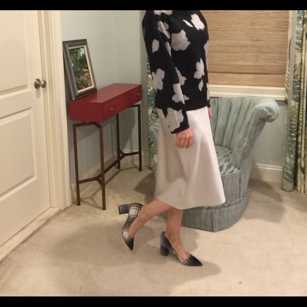 Vince M Bright Silver Skirt